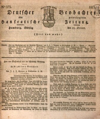 Deutscher Beobachter oder privilegirte hanseatische Zeitung Dienstag 28. Oktober 1817