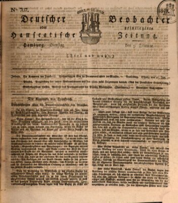 Deutscher Beobachter oder privilegirte hanseatische Zeitung Dienstag 9. Februar 1819