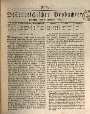 Der Oesterreichische Beobachter Montag 8. Februar 1819