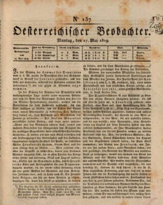 Der Oesterreichische Beobachter Montag 17. Mai 1819