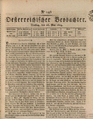 Der Oesterreichische Beobachter Dienstag 25. Mai 1819