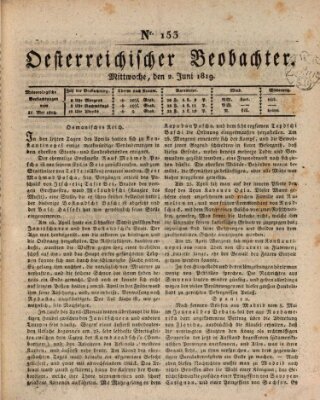 Der Oesterreichische Beobachter Mittwoch 2. Juni 1819