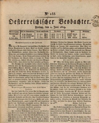 Der Oesterreichische Beobachter Freitag 4. Juni 1819