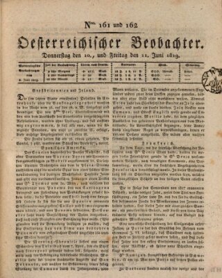 Der Oesterreichische Beobachter Freitag 11. Juni 1819