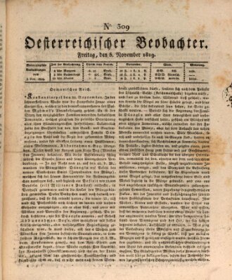 Der Oesterreichische Beobachter Freitag 5. November 1819