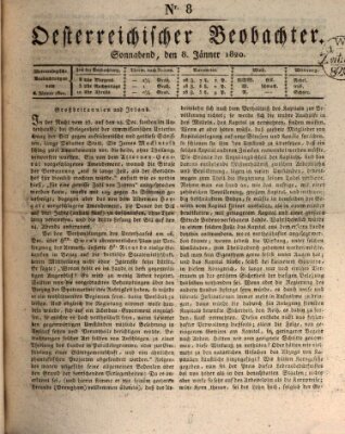 Der Oesterreichische Beobachter Samstag 8. Januar 1820