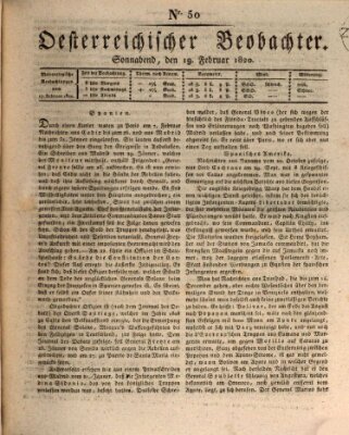 Der Oesterreichische Beobachter Samstag 19. Februar 1820