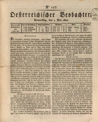 Der Oesterreichische Beobachter Donnerstag 4. Mai 1820