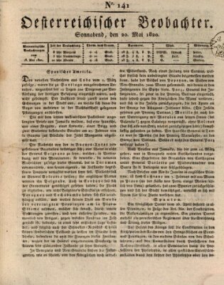 Der Oesterreichische Beobachter Samstag 20. Mai 1820