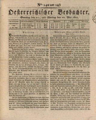 Der Oesterreichische Beobachter Montag 22. Mai 1820