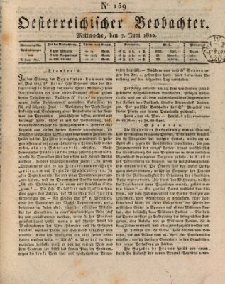 Der Oesterreichische Beobachter Mittwoch 7. Juni 1820