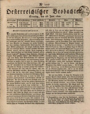 Der Oesterreichische Beobachter Sonntag 25. Juni 1820