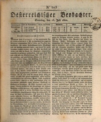 Der Oesterreichische Beobachter Sonntag 23. Juli 1820