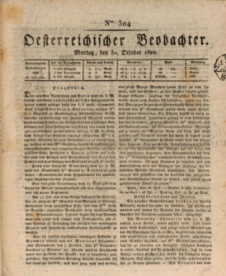 Der Oesterreichische Beobachter Montag 30. Oktober 1820