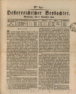 Der Oesterreichische Beobachter Mittwoch 6. Dezember 1820