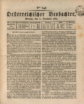 Der Oesterreichische Beobachter Montag 11. Dezember 1820