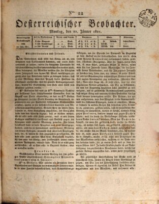 Der Oesterreichische Beobachter Montag 22. Januar 1821