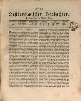 Der Oesterreichische Beobachter Dienstag 30. Januar 1821