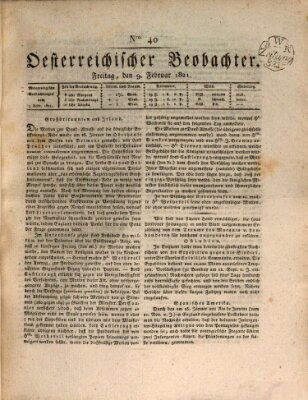 Der Oesterreichische Beobachter Freitag 9. Februar 1821