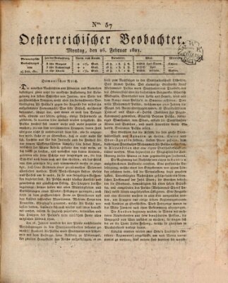 Der Oesterreichische Beobachter Montag 26. Februar 1821