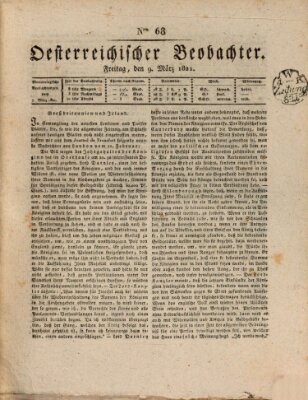 Der Oesterreichische Beobachter Freitag 9. März 1821