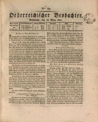 Der Oesterreichische Beobachter Mittwoch 28. März 1821