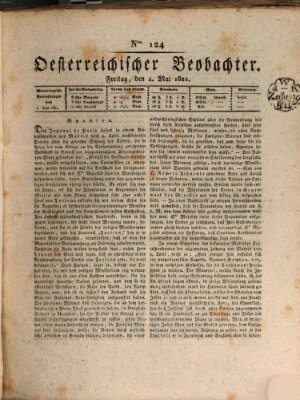 Der Oesterreichische Beobachter Freitag 4. Mai 1821