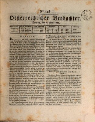 Der Oesterreichische Beobachter Dienstag 8. Mai 1821