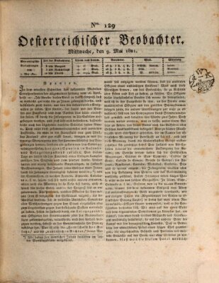 Der Oesterreichische Beobachter Mittwoch 9. Mai 1821