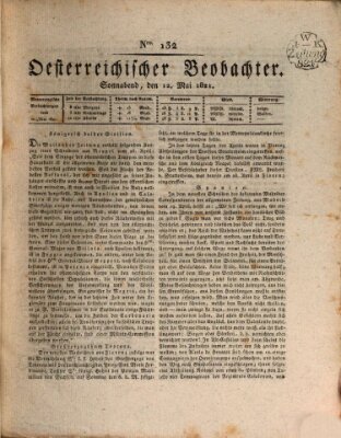 Der Oesterreichische Beobachter Samstag 12. Mai 1821