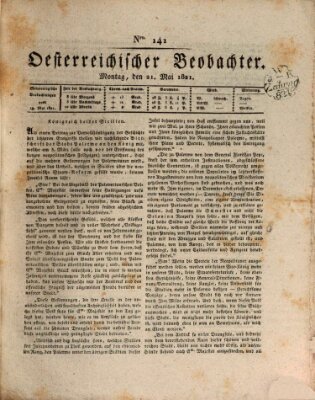 Der Oesterreichische Beobachter Montag 21. Mai 1821