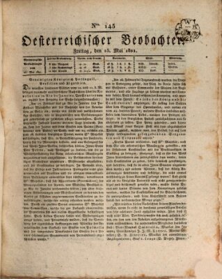 Der Oesterreichische Beobachter Freitag 25. Mai 1821