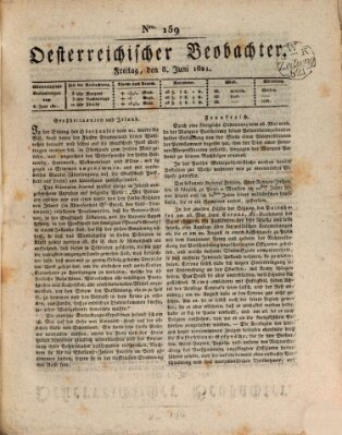 Der Oesterreichische Beobachter Freitag 8. Juni 1821