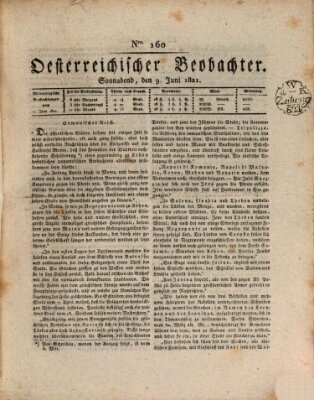 Der Oesterreichische Beobachter Samstag 9. Juni 1821