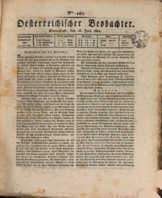 Der Oesterreichische Beobachter Samstag 16. Juni 1821