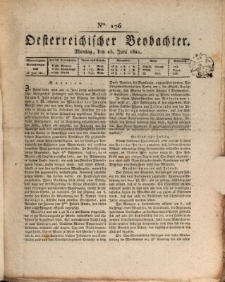 Der Oesterreichische Beobachter Montag 25. Juni 1821