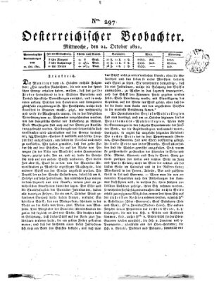 Der Oesterreichische Beobachter Mittwoch 24. Oktober 1821