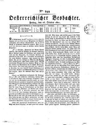 Der Oesterreichische Beobachter Freitag 26. Oktober 1821