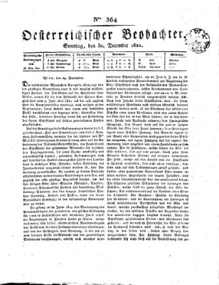 Der Oesterreichische Beobachter Sonntag 30. Dezember 1821