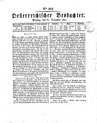 Der Oesterreichische Beobachter Montag 31. Dezember 1821