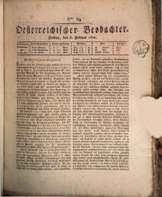 Der Oesterreichische Beobachter Freitag 8. Februar 1822