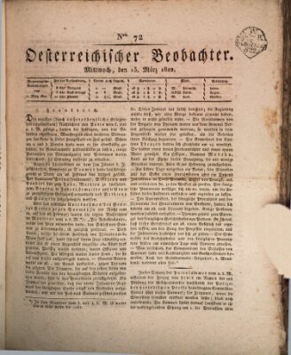 Der Oesterreichische Beobachter Mittwoch 13. März 1822