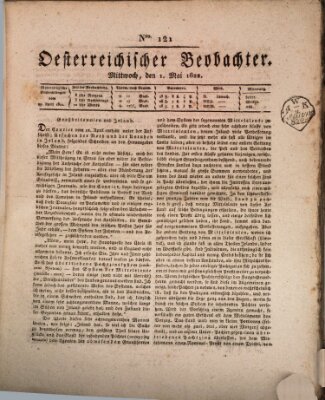 Der Oesterreichische Beobachter Mittwoch 1. Mai 1822