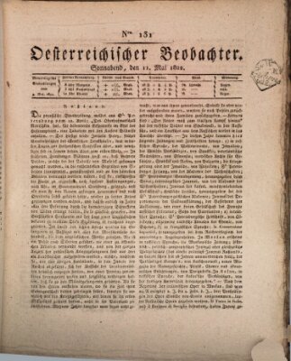 Der Oesterreichische Beobachter Samstag 11. Mai 1822