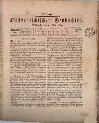 Der Oesterreichische Beobachter Mittwoch 22. Mai 1822