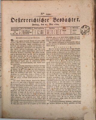 Der Oesterreichische Beobachter Freitag 24. Mai 1822