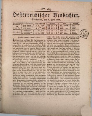 Der Oesterreichische Beobachter Samstag 8. Juni 1822