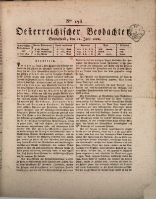 Der Oesterreichische Beobachter Samstag 22. Juni 1822