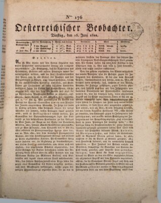 Der Oesterreichische Beobachter Dienstag 25. Juni 1822