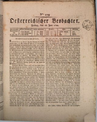 Der Oesterreichische Beobachter Freitag 28. Juni 1822